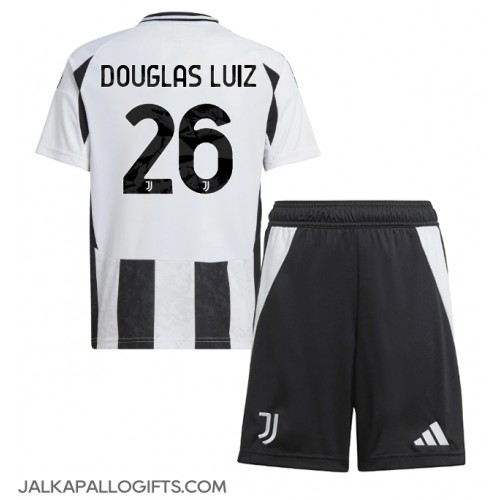 Juventus Douglas Luiz #26 Koti Peliasu Lasten 2024-25 Lyhythihainen (+ Lyhyet housut)